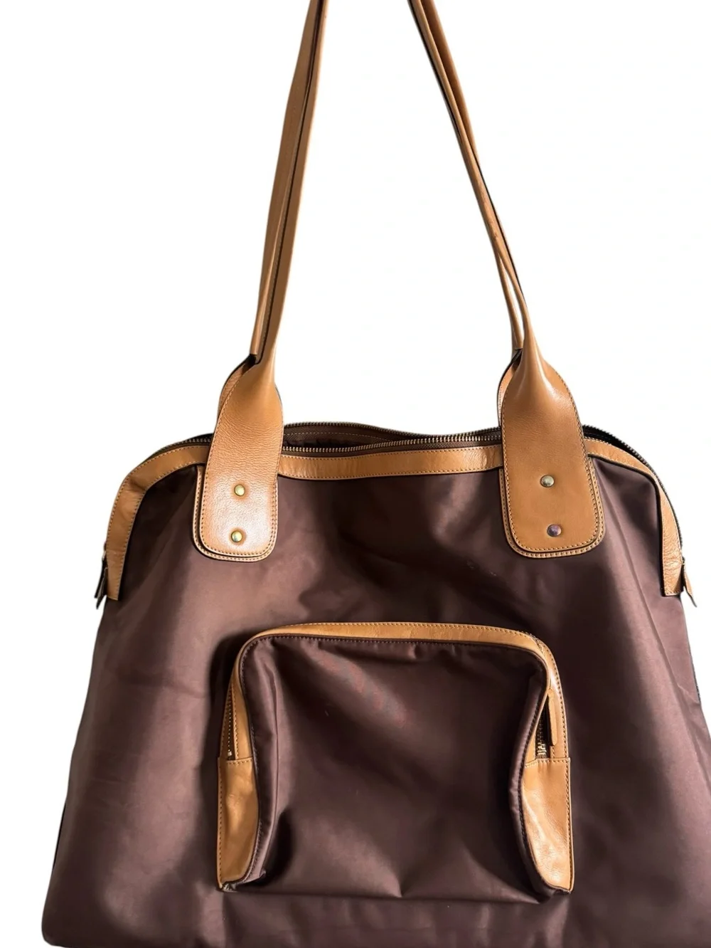 Cloak & Dawggie Designer Style Luxury Mesh Pet Carrier Tote Bag – Brown & Tan